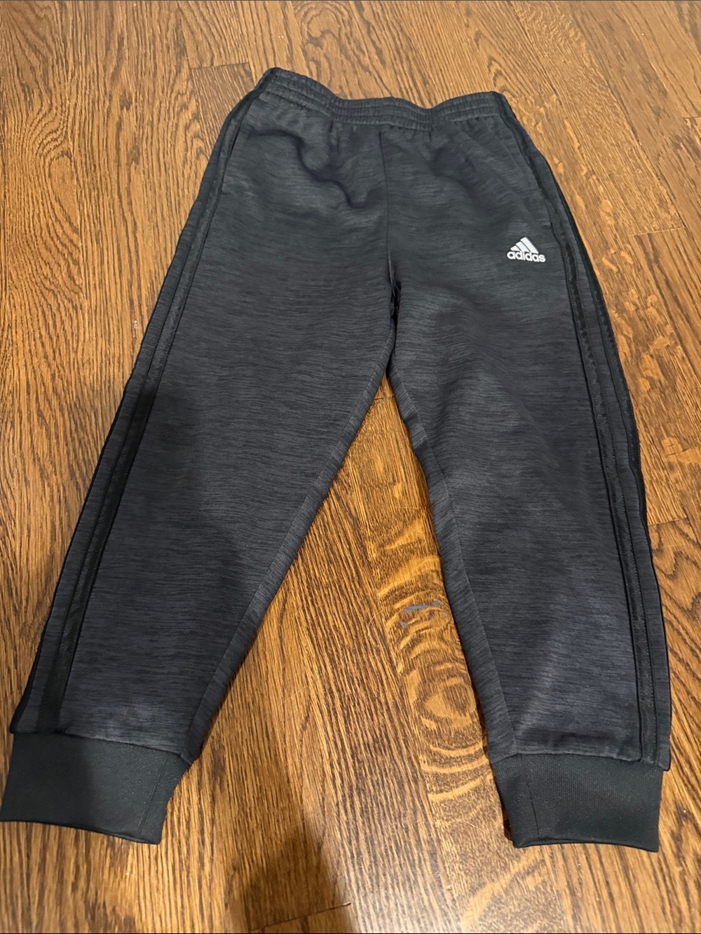 adidas Kids Dark Gray Heather Jogger Pants with Logo